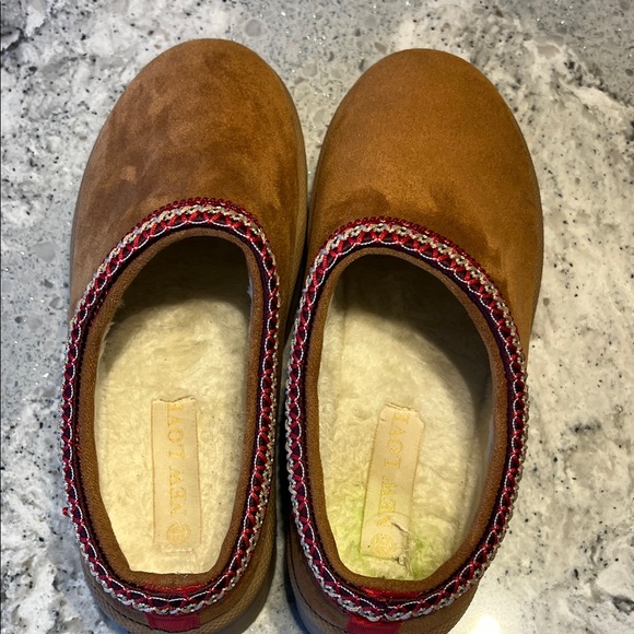 NEW LOVE Tan Platform Mules Size 9.5 - Picture 6 of 13